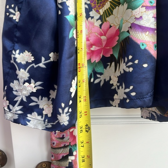 Navy Silky Mini Robe - Size S - Picture 6 of 6